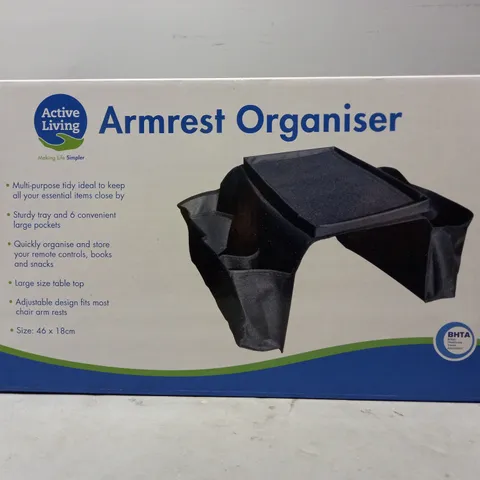 BOX TO CONTAIN 12 ACTIVE LIVING ARMREST ORGANISERS