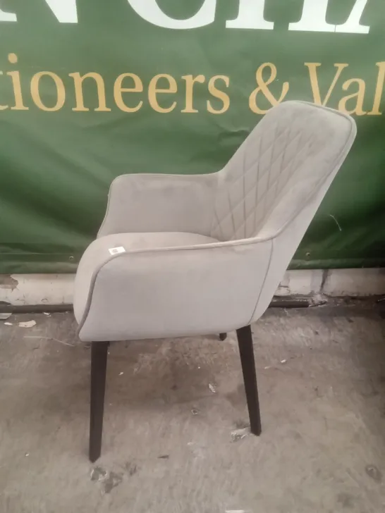 GREY FABRIC DINING CHAIR