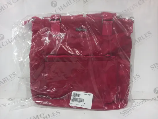 KIPLING ORTOLI PREMIUM 2 IN 1 BAG IN GEO SCARLET COLOUR