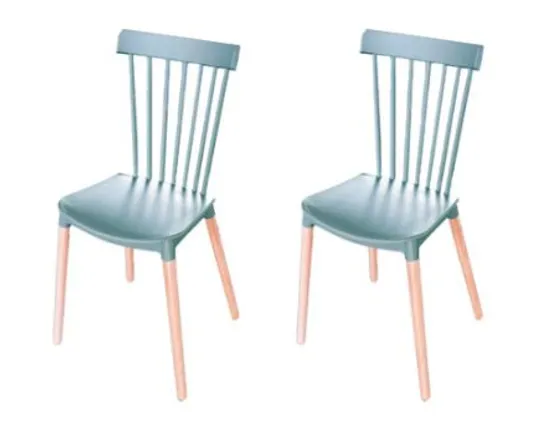 FOUR BRAND NEW BOXED LILY TEAL DINING CHAIRS