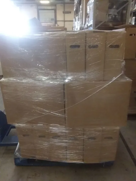 PALLET OF APPROXIMATELY 25 ASSORTED WHITE CERAMIC VANITY BASINS 