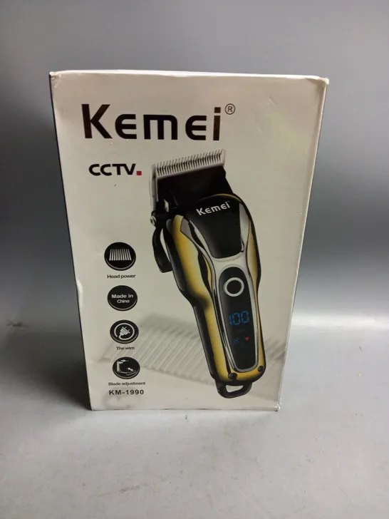 BOXED KEMEI PROFESSIONAL HAIR CLIPPERS KM-1990 GOLD