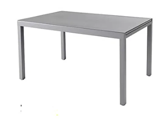 BOXED MOOREA ALUMINIUM TABLE WITH TEMPERED GLASS TOP 200X90X75CM