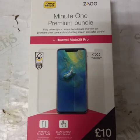 LOT OF 5 ZAGG MINUTE ONE PREMIUM BUNDLES FOR HUAWEI MATE20 PRO