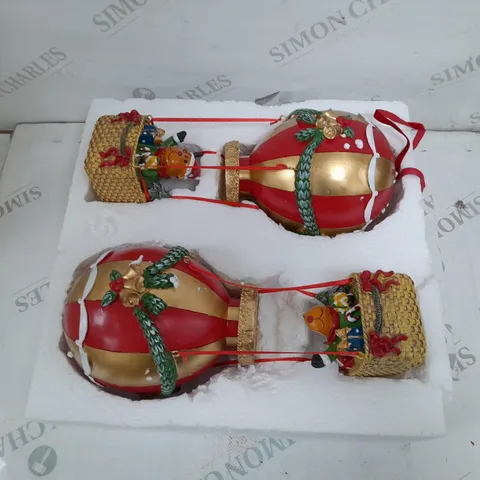 BOXED REINDEER HOT AIR BALLON CHRISTMAS DECOR 