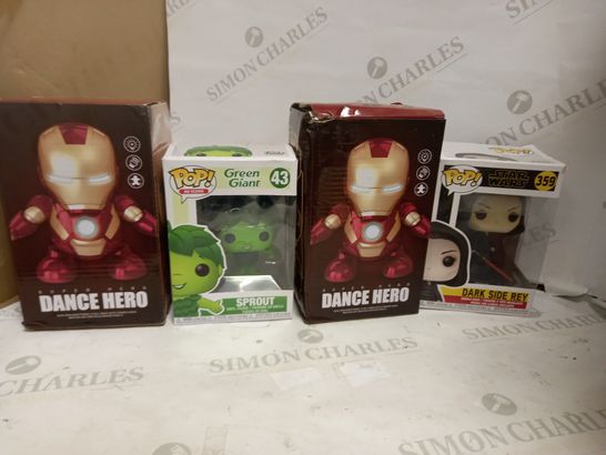 IRON MAN DANCE HERO X 2 & FUNKO POPS X 2