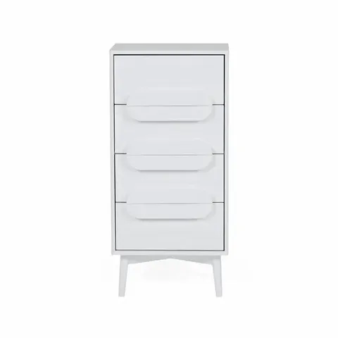 BOXED ANDERS 4 DRAWER CHEST WHITE (1 OF 2 BOXES)