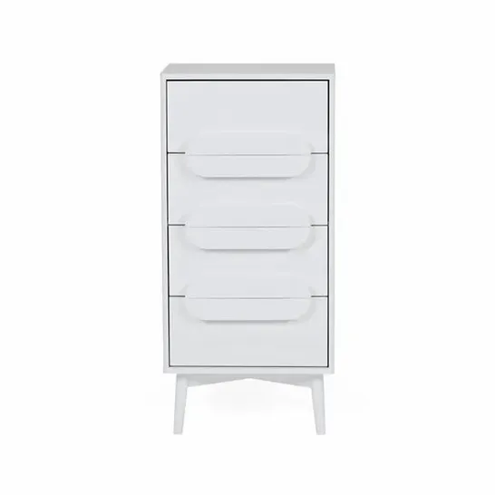 BOXED ANDERS 4 DRAWER CHEST WHITE (1 OF 2 BOXES)