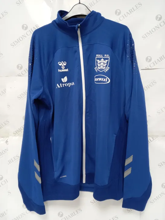 HUMMEL HULL CITY FOOTBALL TRAINING JACKET IN BLUE - EU LARGE