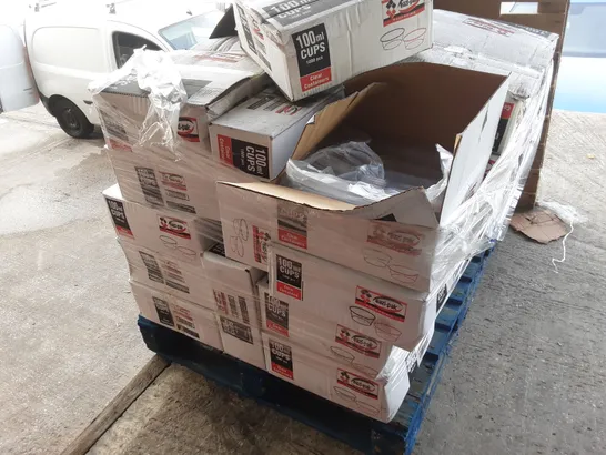 PALLET OF APPROXIMATELY 12 ASSORTED BOXES CONTAINING 1000 100ML CUPS