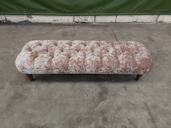 DESIGNER CRUSHED VELVET END OF BED BENCH/STOOL