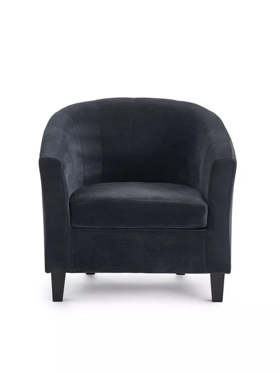 BOXED REGAL BLACK FABRIC TUB CHAIR - FSC® CERTIFIED (1 BOX)