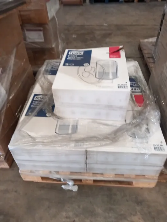 PALLET OF APPROXIMATELY 5 TORK ELEVATION DESIGN FOLDED TOILET PAPER DISPENSERS T3