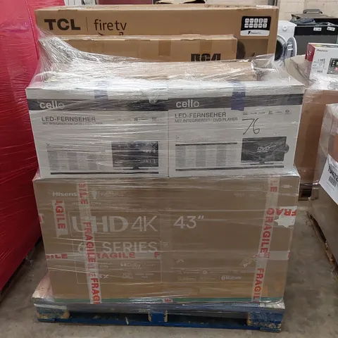 PALLET OF APPROXIMATELY 15 UNPROCESSED RAW RETURN TELEVISIONS TO INCLUDE;