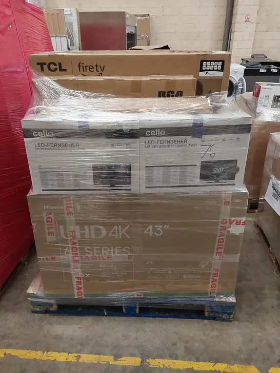 PALLET OF APPROXIMATELY 15 UNPROCESSED RAW RETURN TELEVISIONS TO INCLUDE;
