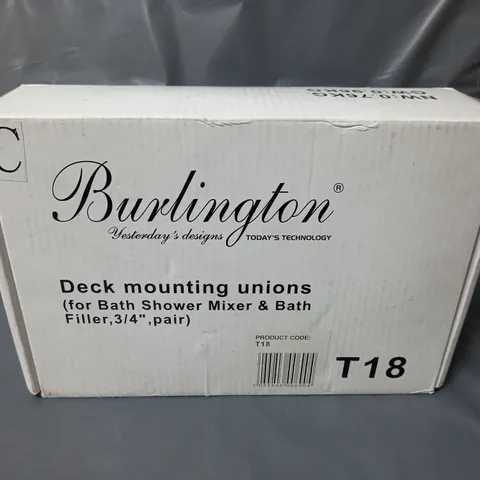 BOXED BURLINGTON DECK MOUNTING UNIONS PAIR