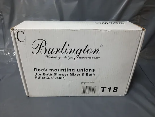 BOXED BURLINGTON DECK MOUNTING UNIONS PAIR