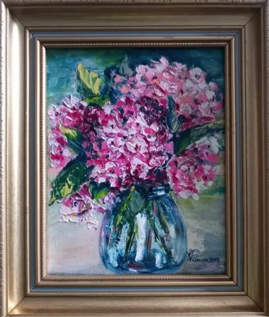 FRAMED SIGNED ORIGINAL OIL PAINTING BY SVETLANA GAILISA-VISMAN 'ROMANTIC BOUQUET' 