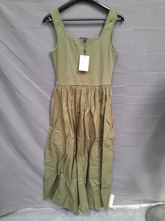 NOBODYS CHILD COLORADO MIDI DRESS IN GREEN - UK 10