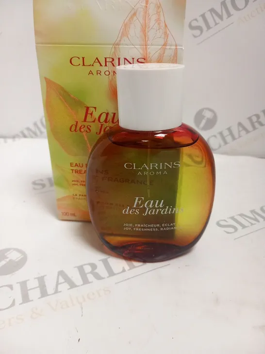 BOXED CLARINS AROMA EAU DES JARDINS EAU DE SOINS TREATMENT FRAGRANCE 100ML