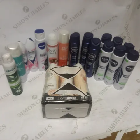 BOX OF  ASSORTED HEALTH AND BEAUTY PRODUCTS - INCLUDING BATISTE DRY SHAMPOO, NIVEA MEN DEODERANT