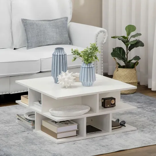 BOXED KASYDI BLOCK COFFEE TABLE WHITE (1 BOX)