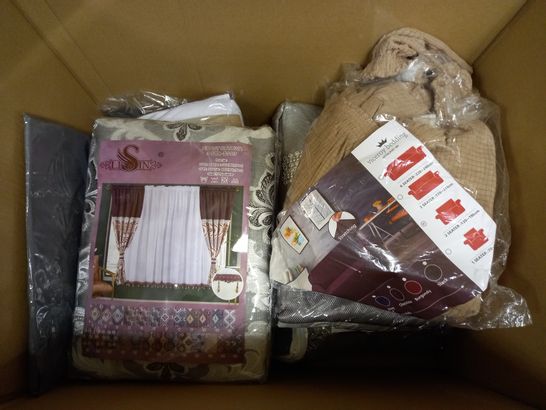 LOT OF APPROXIMATELY 12 ITEMS OF BEDDING, CURTAINS & FABRIC
