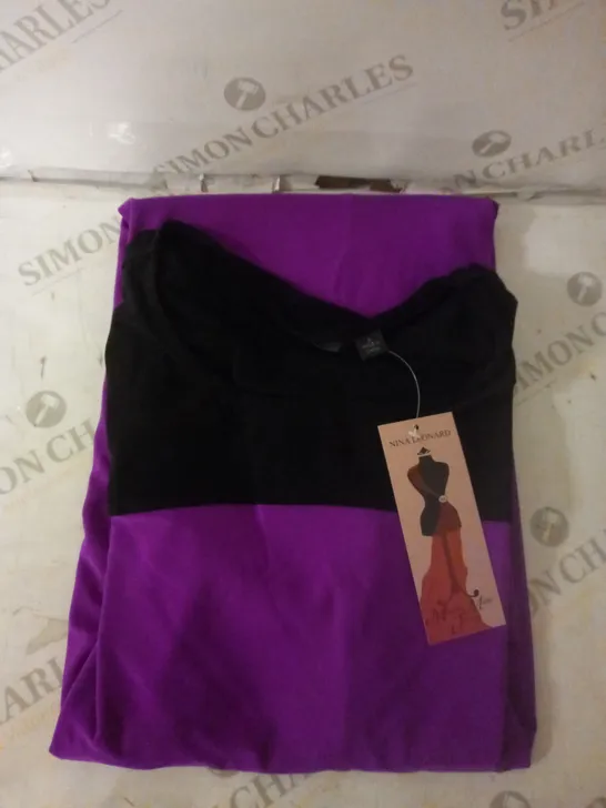 NINA LEONARD PURPLE DRESS SIZE SMALL