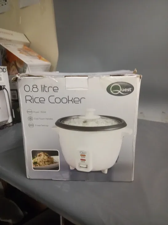 QUEST 0.8 LITRE RICE COOKER 350W WHITE