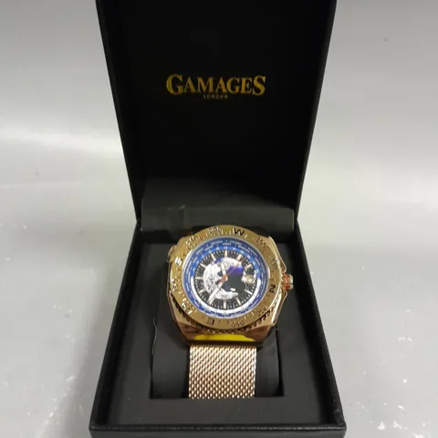 GAMAGES LONDON ATLAS ROSE WORLD VIEW WATCH