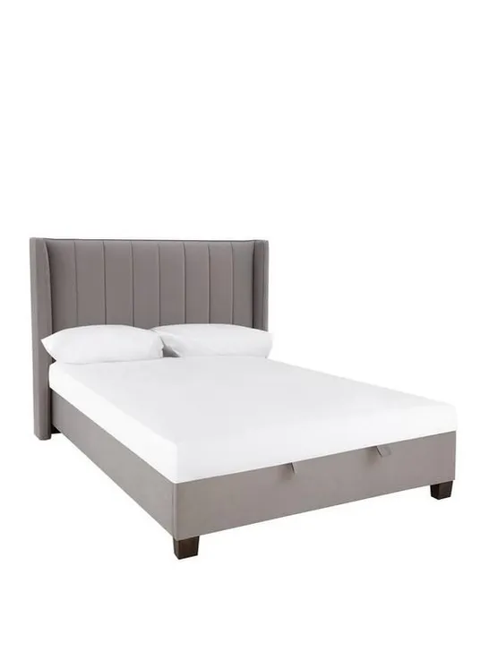 BOXED GRADE 1 DAKOTA VELVET DOUBLE BED FRAME (5 BOXES)