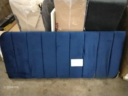 BLUE VELVET DOUBLE HEADBOARD