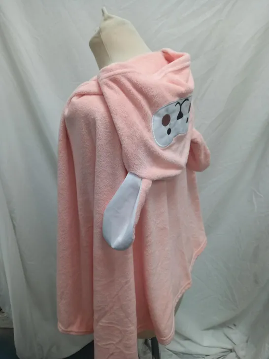 PINK BUNNY HOODED SLEEPING BLANKET / DRESSING GOWN 