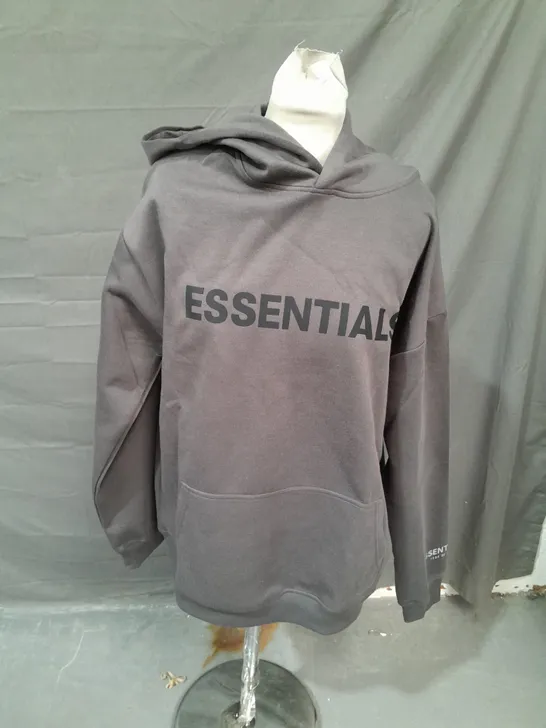 ESSENTIALS HOODIE IN GREY - LARGE