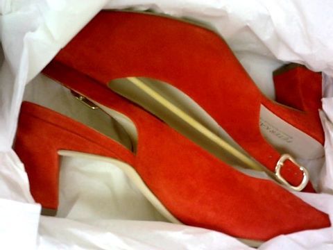 PETER KAISER LIDIA SLINGBACK COURT SHOE RED SUEDE  SIZE 7