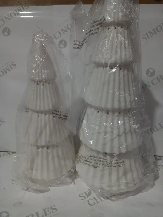 K BY KELLY HOPPEN SET OF 2 LARGE CERAMIC LIGHT UP ORNAMENTS