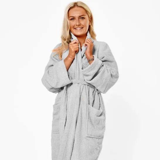 CHANTRA TOWEL DRESSING GOWN GREY