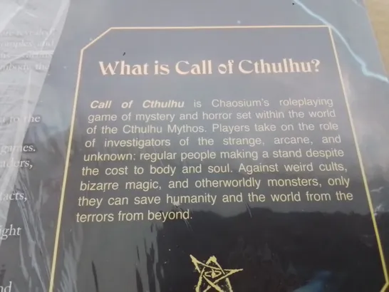 SEALED CALLS OF CTHULHU CULTS OF CTHULHU GAME BOOK