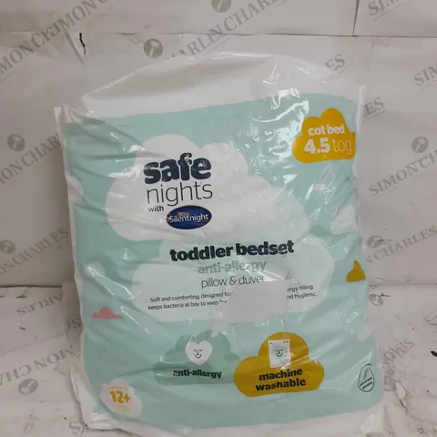 SAFE NIGHTS TODDLER ANTI-ALLERGY BEDSET INCLUDES PILLOW AND DUVET 4.5 TOG