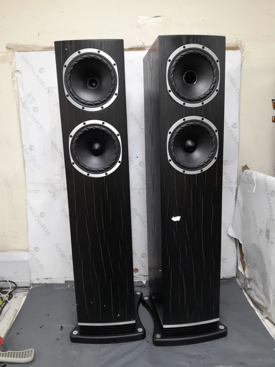 FYNE AUDIO F501 BLACK OAK FLOORSTANDING HIFI PAIR OF SPEAKERS BLACK(2 BOXES)