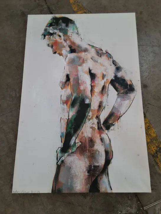 BOXED MALE FIGURE 8 - 1 - 19 BY THOMAS DONALDSON WRAPPED CANVAS 