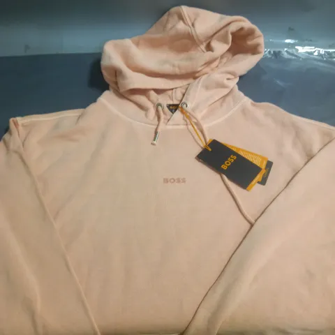 BOSS HOODED TOP PEACH SIZE LARGE