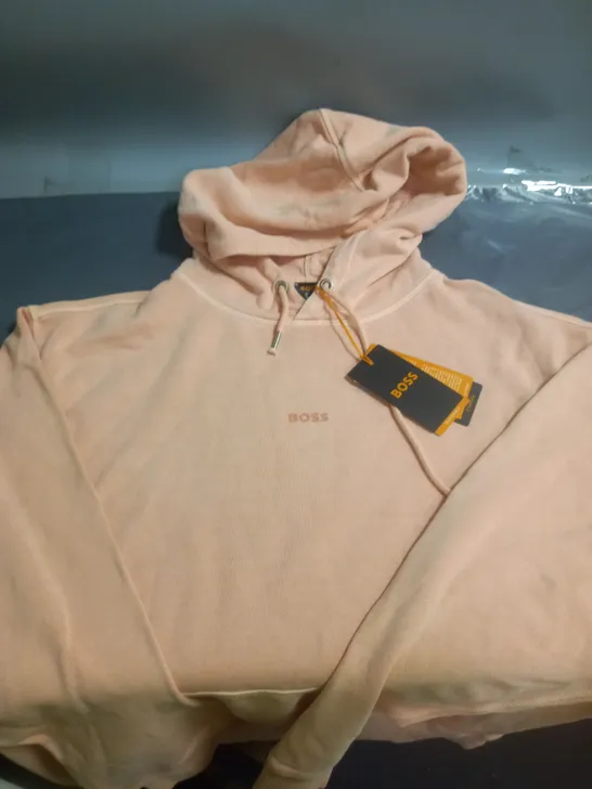 BOSS HOODED TOP PEACH SIZE LARGE