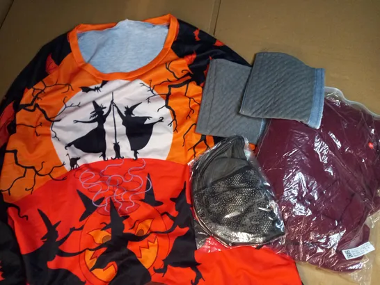 BOX OF APPROXIMATELY 10 ASSORTED CLOTHING AND FASHION ITEMS OF VARIOUS COLOURS AND STYLES