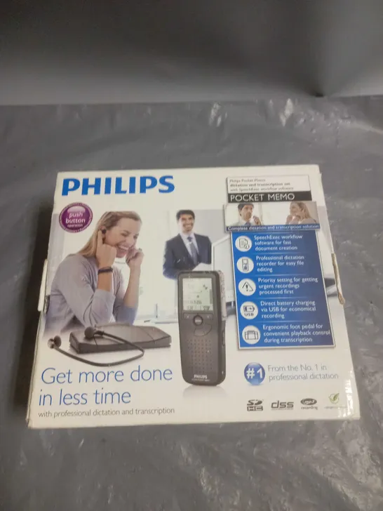 PHILIPS POCKET MEMO DICTATION AND TRANSCRIPTION SET