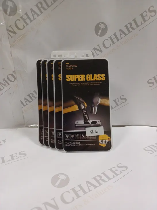 BOX OF 5 SUPER GLASS TEMPERED GLASS SCREEN PROTECTORS