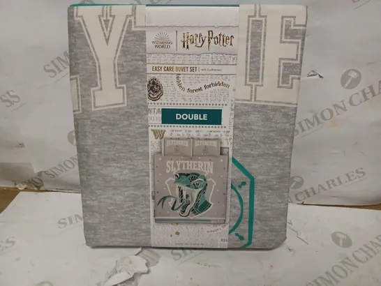 BRAND HARRY POTTER 'SLYTHERIN' EASY CARE DUVET SET (DOUBLE)