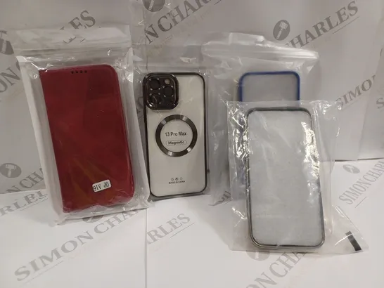 BOX OF 6 SEALED PHONE CASES TO INCLUDE MAGNETIC IPHONE 13 PRO MAX CASE