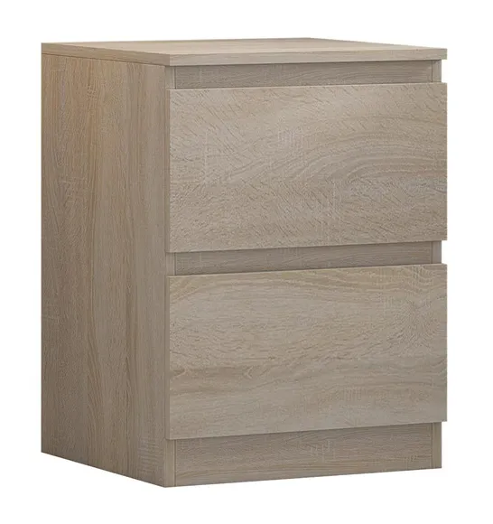 BOXED STORA 2 DRAWER BEDSIDE TABLE SONOMA OAK (1 BOX)