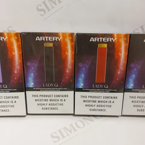 BOX OF 4 SEALED ARTERY LADY Q VAPING STICKS IN ASSORTED COLOURS